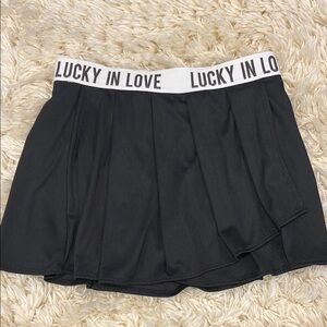 Lucky in Love Black tennis pickleball skirt